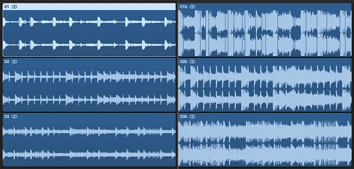 before and after matching song levels volumes