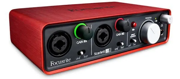 audio interface for microphone recording