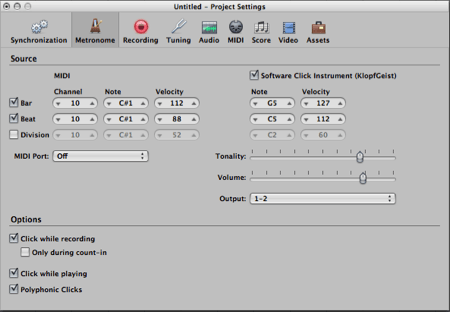 logic pro metronome is a great music production tip when working with live bands with instruments versus computer-based music