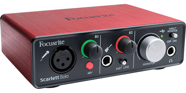 The Focusrite Scarlet Solo Audio Interface - how to connect an audio interface to computer