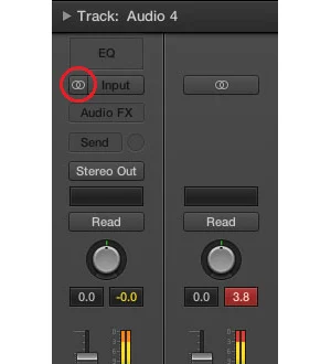 stereo to mono button in logic pro