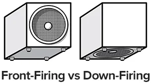 front-firing vs down-firing subwoofers