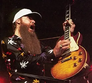 billy gibbons with the pearly gates les paul electric guitar