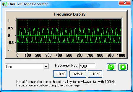 subwoofer test tone generator software