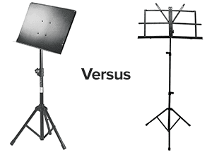 solid versus wire music stands