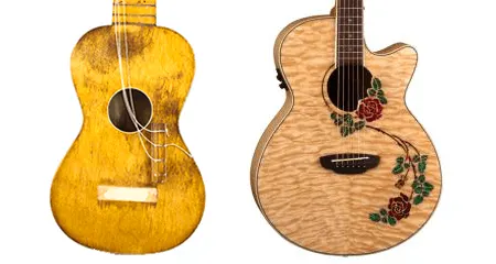 guitar aesthetics, a cheap guitar versus an expensive guitar