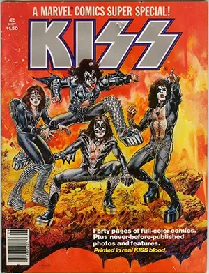 kiss blood marvel comic - true music myths