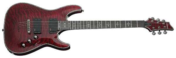 schecter hellraiser c-1 metal guitar black cherry