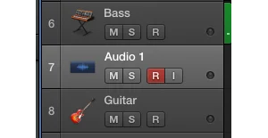 multitrack recording button