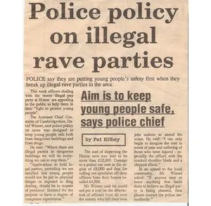 police policy on illegal rave parties