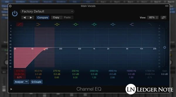 low end bass roll off for vocal EQ