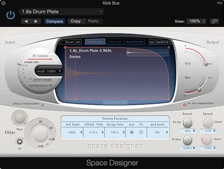 Space Designer reverb VST plugin for Logic Pro X