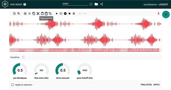 Hya-Wave is a modern browser-based free audio editing software for simple tasks