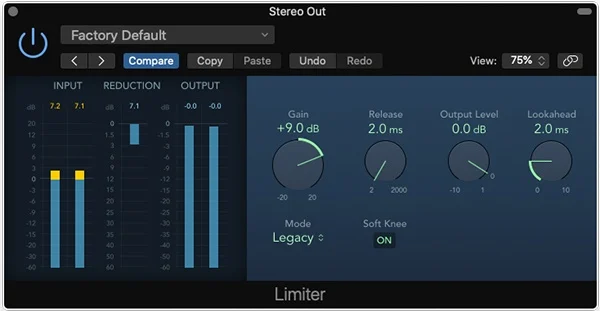 logic pro limiter plugin