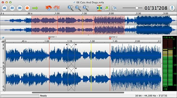 TwistedWave is the best free audio editing software especially if you need to edit metadata