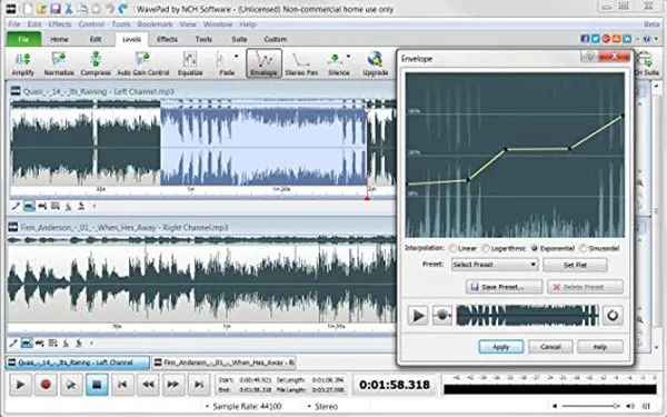 WavePad is a powerful free audio editor that keeps the design and interface simple but offers powerful capabilities in a desktop software