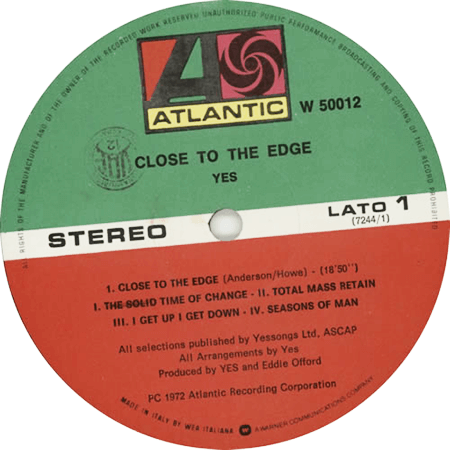 Yes' Close to the Edge album - is it an EP due to having 3 tracks total or is it an LP for being almost 40 minutes in length?