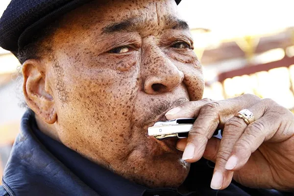 James Cotton was recognized as such a talented harmonica player that he was able to play with all the greats of his time.