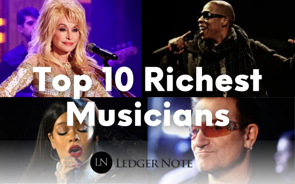 Top 10 richest musicians - illustration